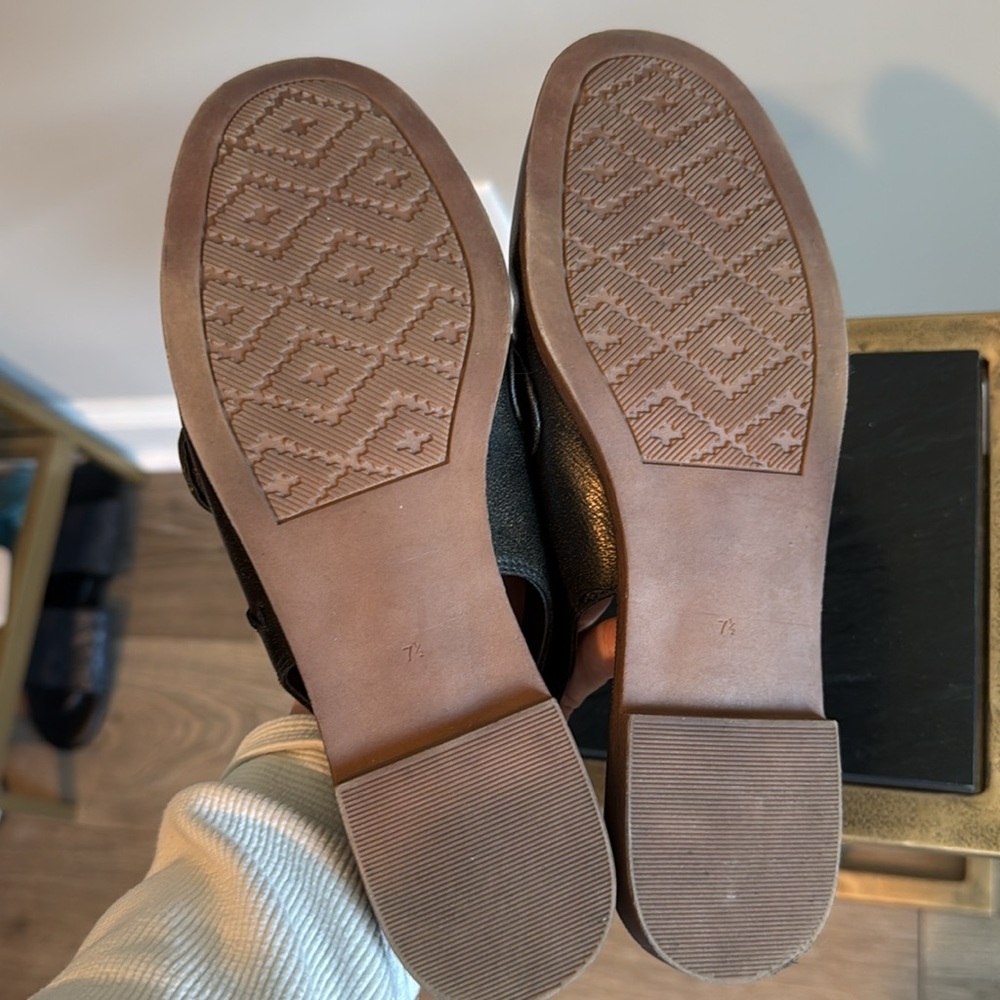 Women’s Black Slingback Loafers with Buckle - Picture 9 of 10